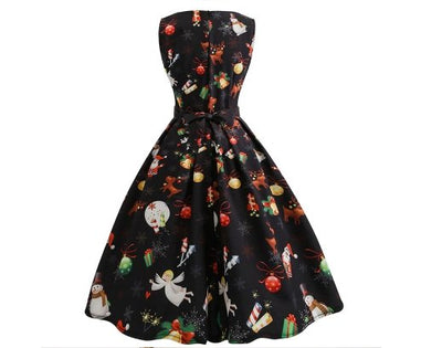 Vestido Vintage De Natal Preto