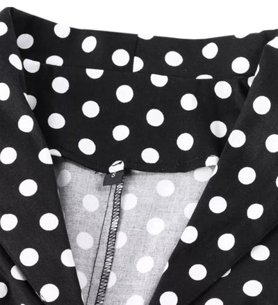 Vestido Vintage Pin Up Preto De Bolinhas