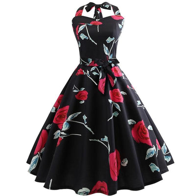 Vestido Pin Up Rosa Vintage