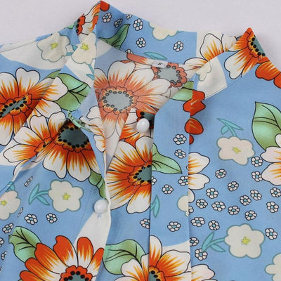 Vestido Vintage Plissado Sky