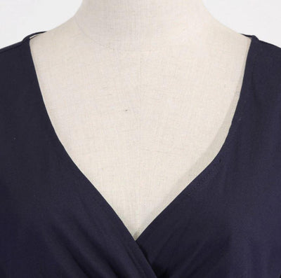 Vestido Rockabilly Vintage Anos 50 Marinho