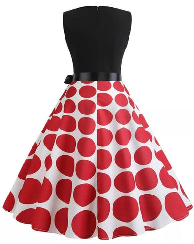 Vestido Rockabilly Vermelho E Preto Vintage