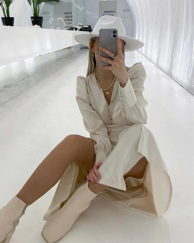 Vestido Vintage De Cetim