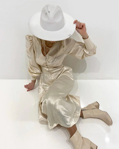 Vestido Vintage De Cetim