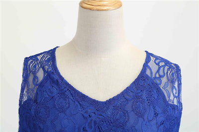 Vestido Trapézio Vintage Azul