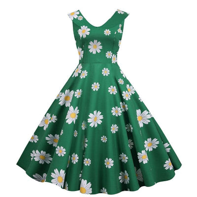 Vestido Vintage Verde Anos 50