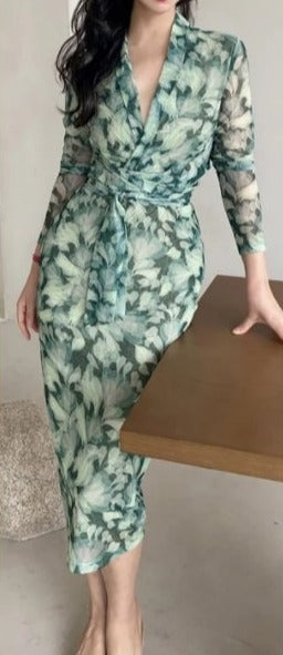 Vestido Vintage Verde Anos 40