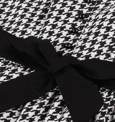 Vestido Vintage Preto E Branco De Guingão