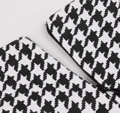 Vestido Vintage Preto E Branco De Guingão