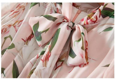 Vestido Vintage Longo Rosa Empoeirado