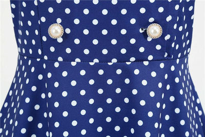 Vestido Azul Glamoroso Dos Anos 50