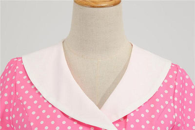 Vestido Rodado Rosa Anos 50