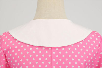 Vestido Rodado Rosa Anos 50
