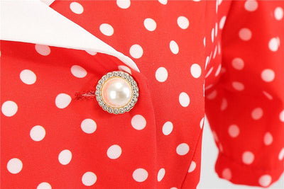 Vestido Vermelho E Branco Dos Anos 50