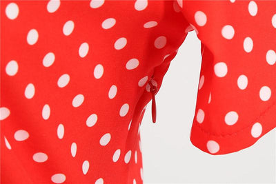 Vestido Vermelho E Branco Dos Anos 50