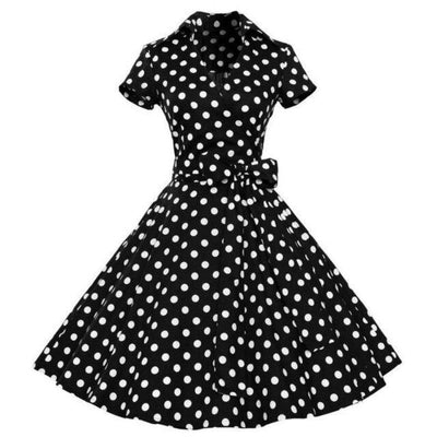 Robe Vintage Année 50 Noir