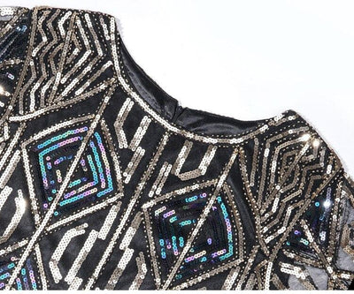 Vestido Longo Dourado Gatsby Vintage Dos Anos 1920