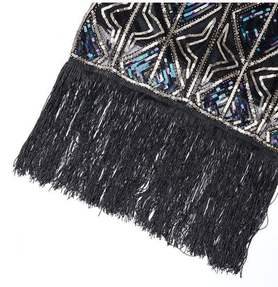 Vestido Longo Dourado Gatsby Vintage Dos Anos 1920