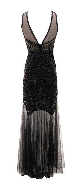 Vestido Longo Preto Vintage Anos 1920