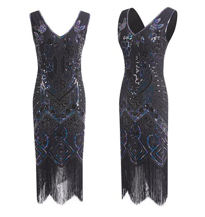 Vestido Vintage Paris Dos Anos 1920 Preto