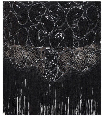 Vestido Vintage Sexy Preto Dos Anos 1920