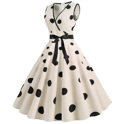 Robe Année 50 Noire et Blanche