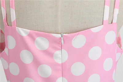 Vestido Vintage Rockabilly Rosa De Bolinhas