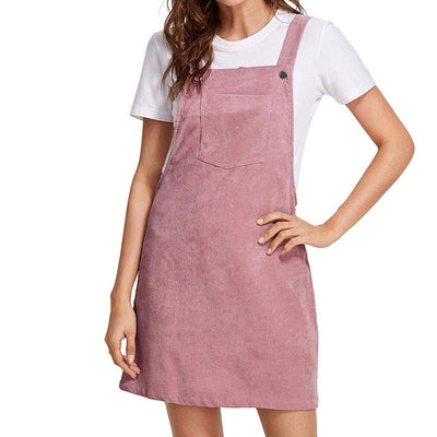 Vestido Adolescente De Veludo Vintage Rosa