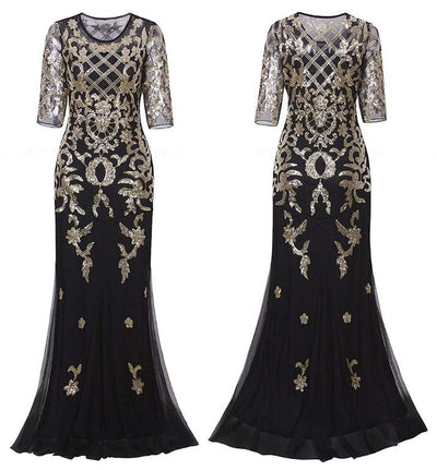 Vestido Plus Size Anos 1920 Dourado