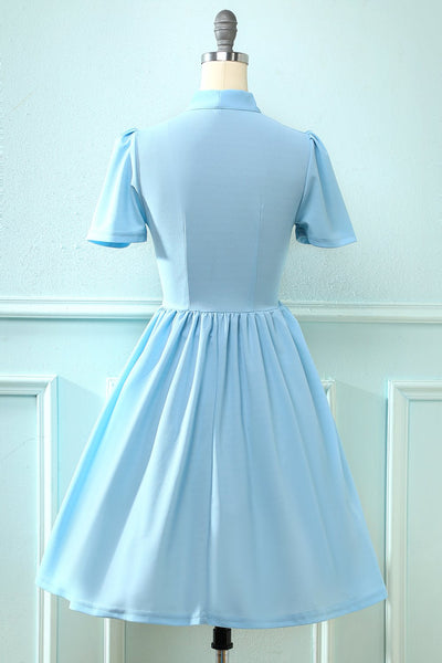 Vestido Azul Vintage Anos 50