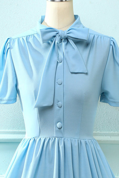 Vestido Azul Vintage Anos 50