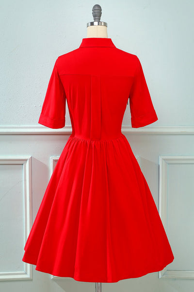 Vestido Plissado Vintage Dos Anos 1950