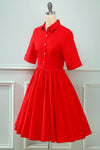 Vestido Plissado Vintage Dos Anos 1950