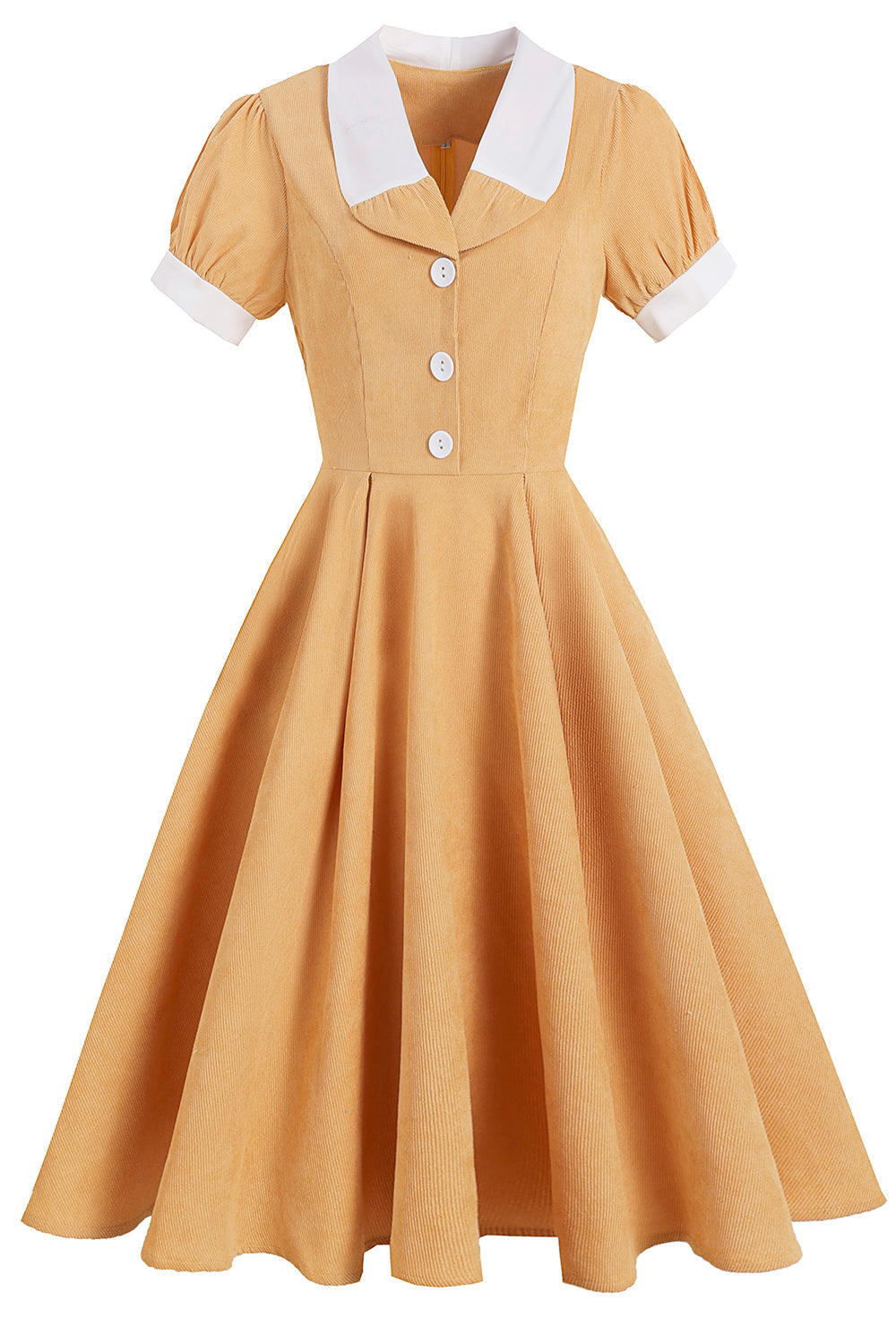 Vestido Midi Vintage De Manga Curta
