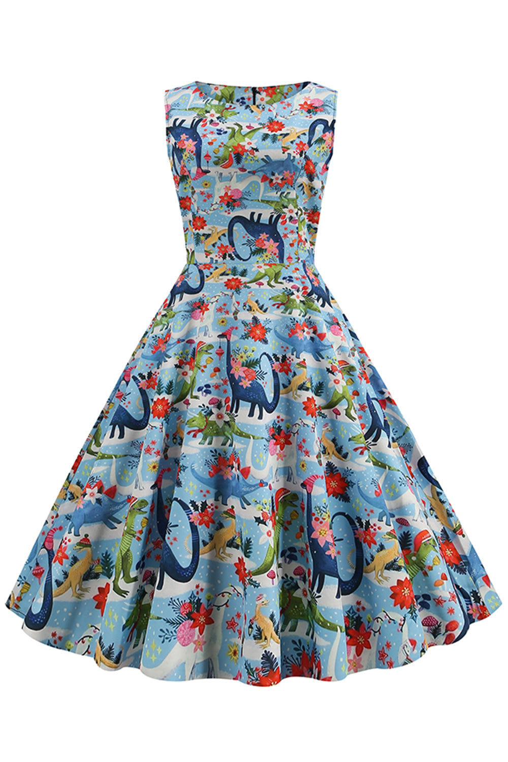 Vestido Floral Vintage Dos Anos 1950