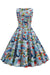 Vestido Floral Vintage Dos Anos 1950