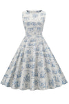 Vestido Vintage Com Estampa Floral Dos Anos 1950