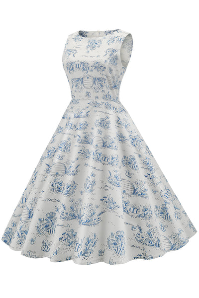 Vestido Vintage Com Estampa Floral Dos Anos 1950