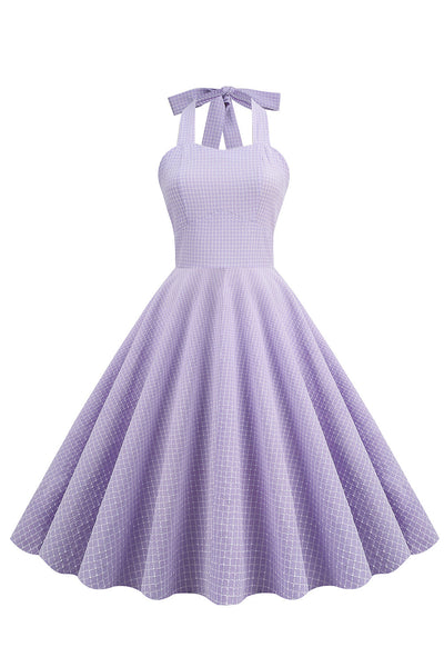 Vestido Vintage De Bolinhas Roxo