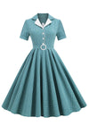 Vestido Xadrez Vintage Anos 50