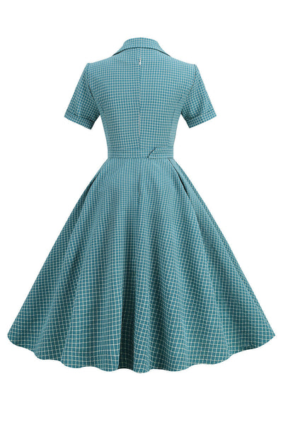 Vestido Xadrez Vintage Com Cinto Dos Anos 1950