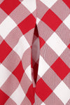 Vestido De Balanço Xadrez Vermelho Vintage Dos Anos 1950