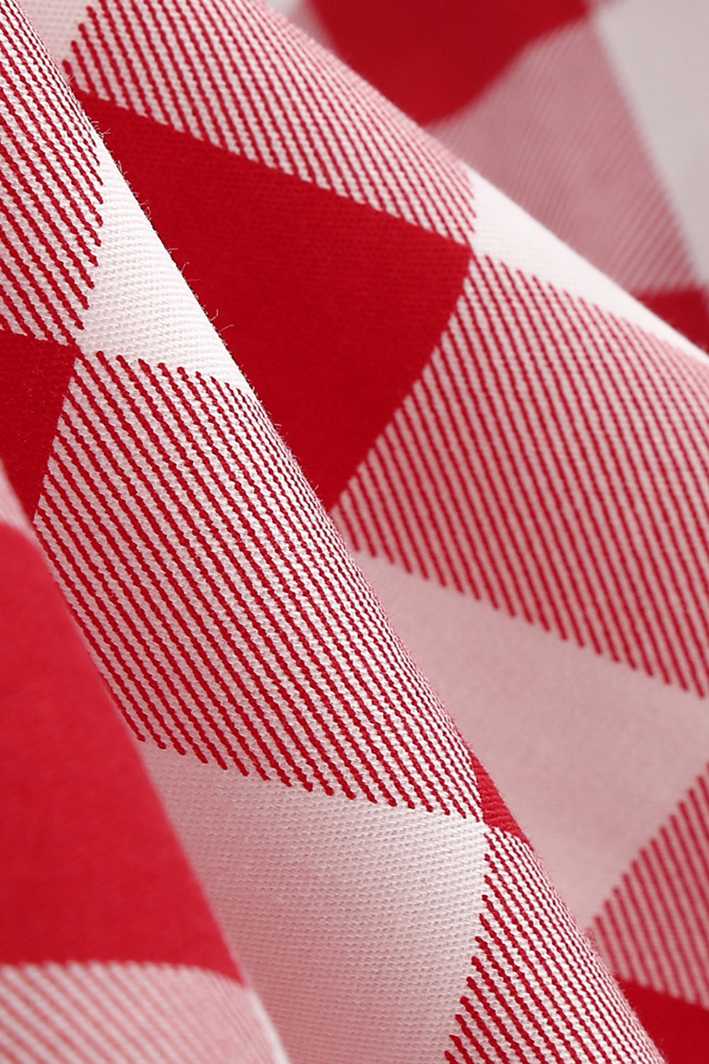 Vestido De Balanço Xadrez Vermelho Vintage Dos Anos 1950