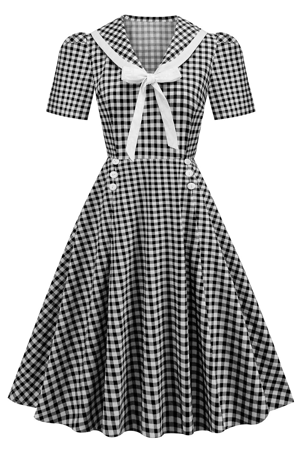 Vestido Vintage Com Gravata Borboleta