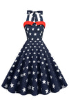 Vestido Vintage Com Estampa De Estrela Dos Anos 50