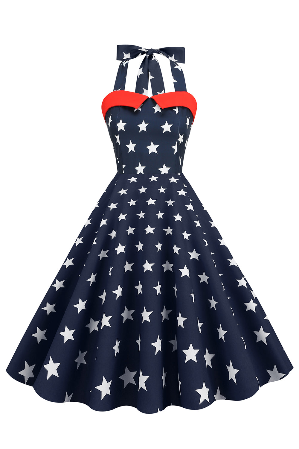 Vestido Vintage Com Estampa De Estrela Dos Anos 50