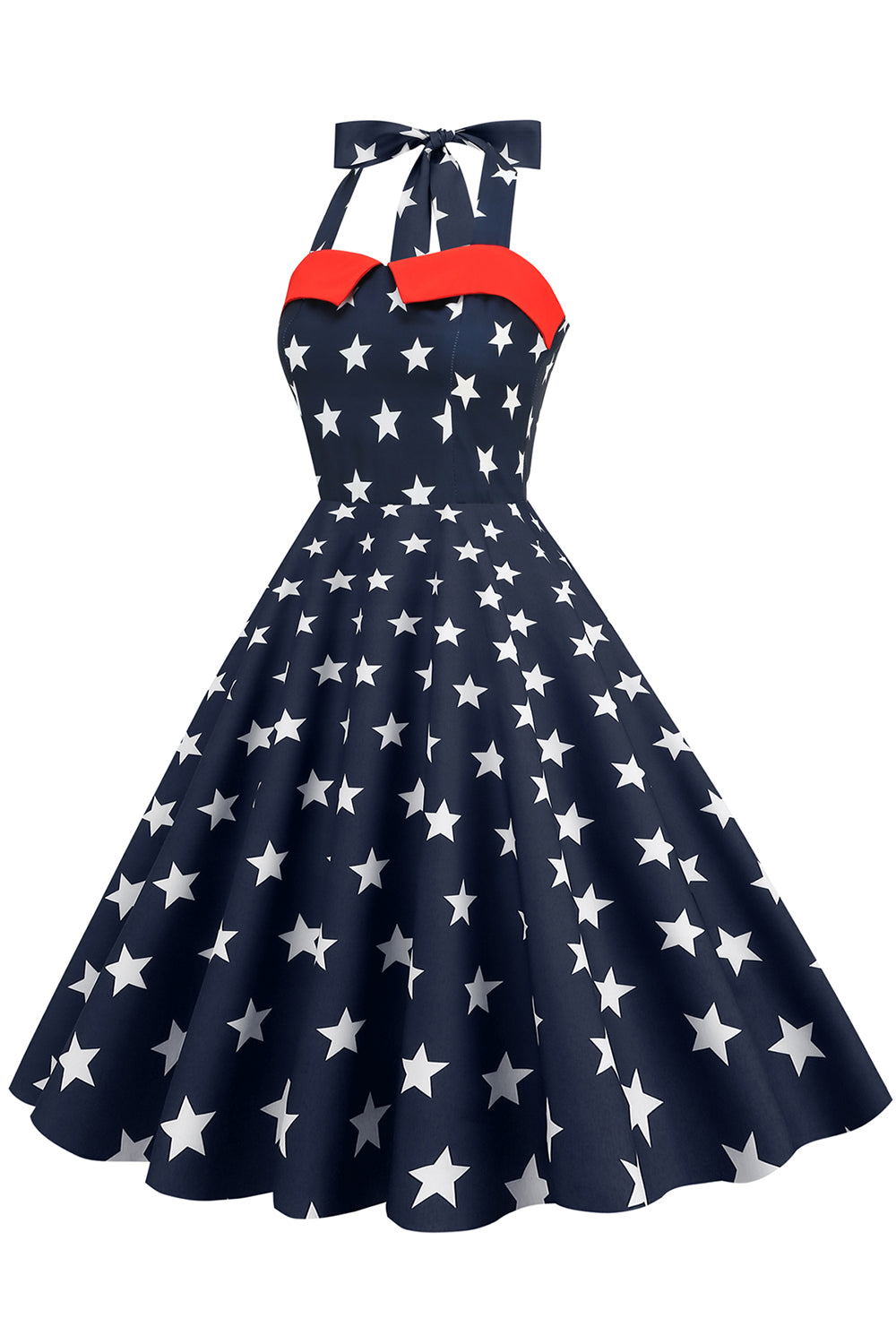 Vestido Vintage Com Estampa De Estrela Dos Anos 50