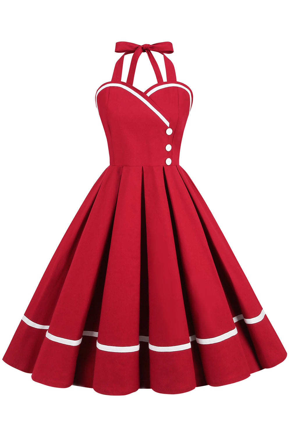 Vestido Vintage Com Decote Em V Dos Anos 50