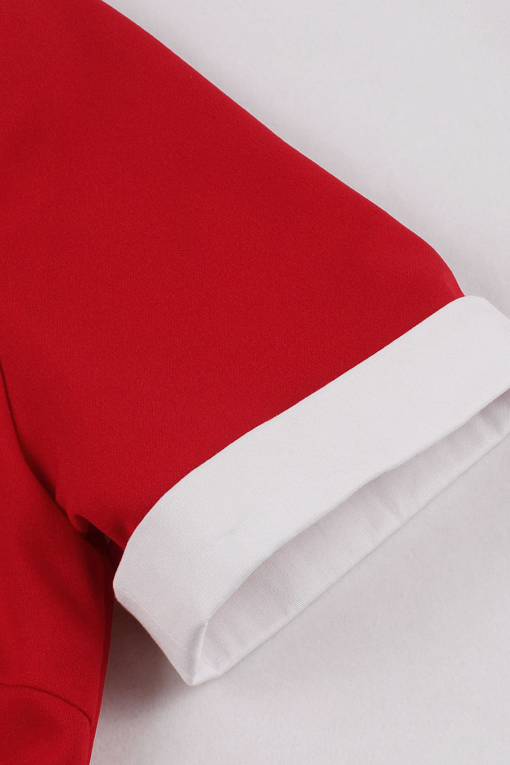 Vestido Rodado Vermelho Anos 50 Com Lapela