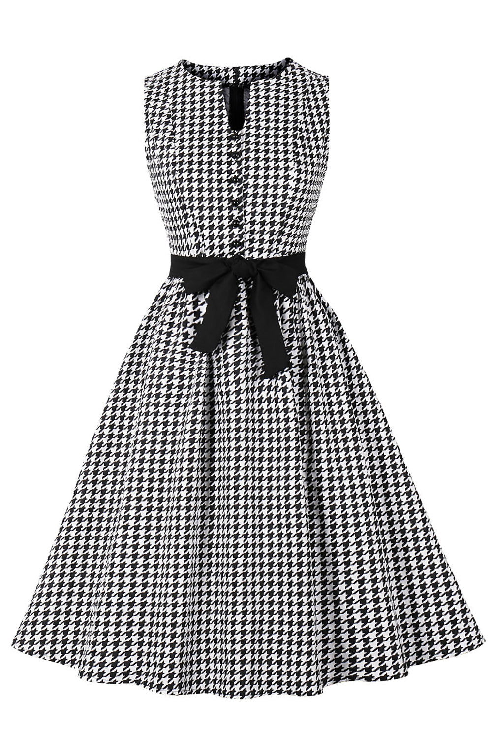 Vestido Preto Xadrez Anos 50